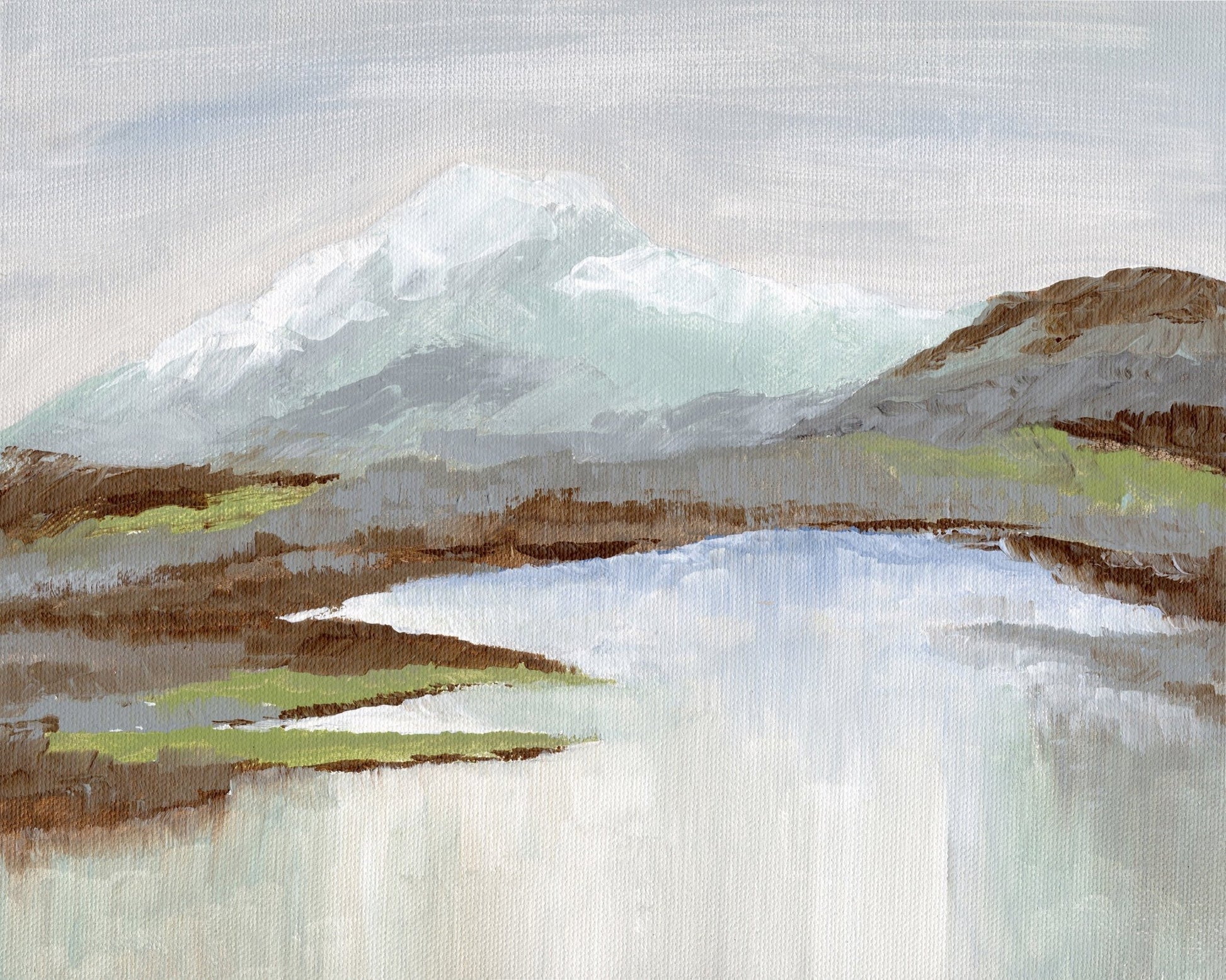 Snowy Alpine Lake