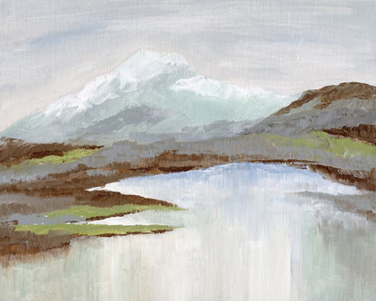 Snowy Alpine Lake