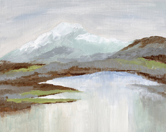 Snowy Alpine Lake
