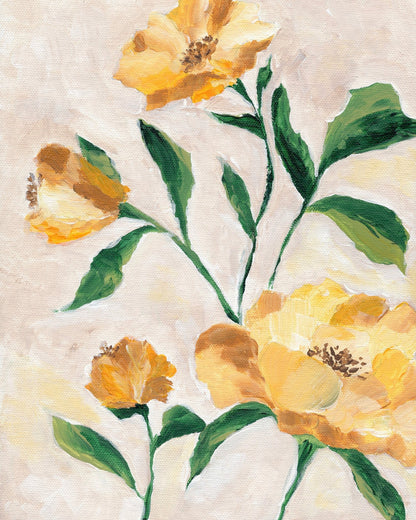 Golden Camellia Blooms