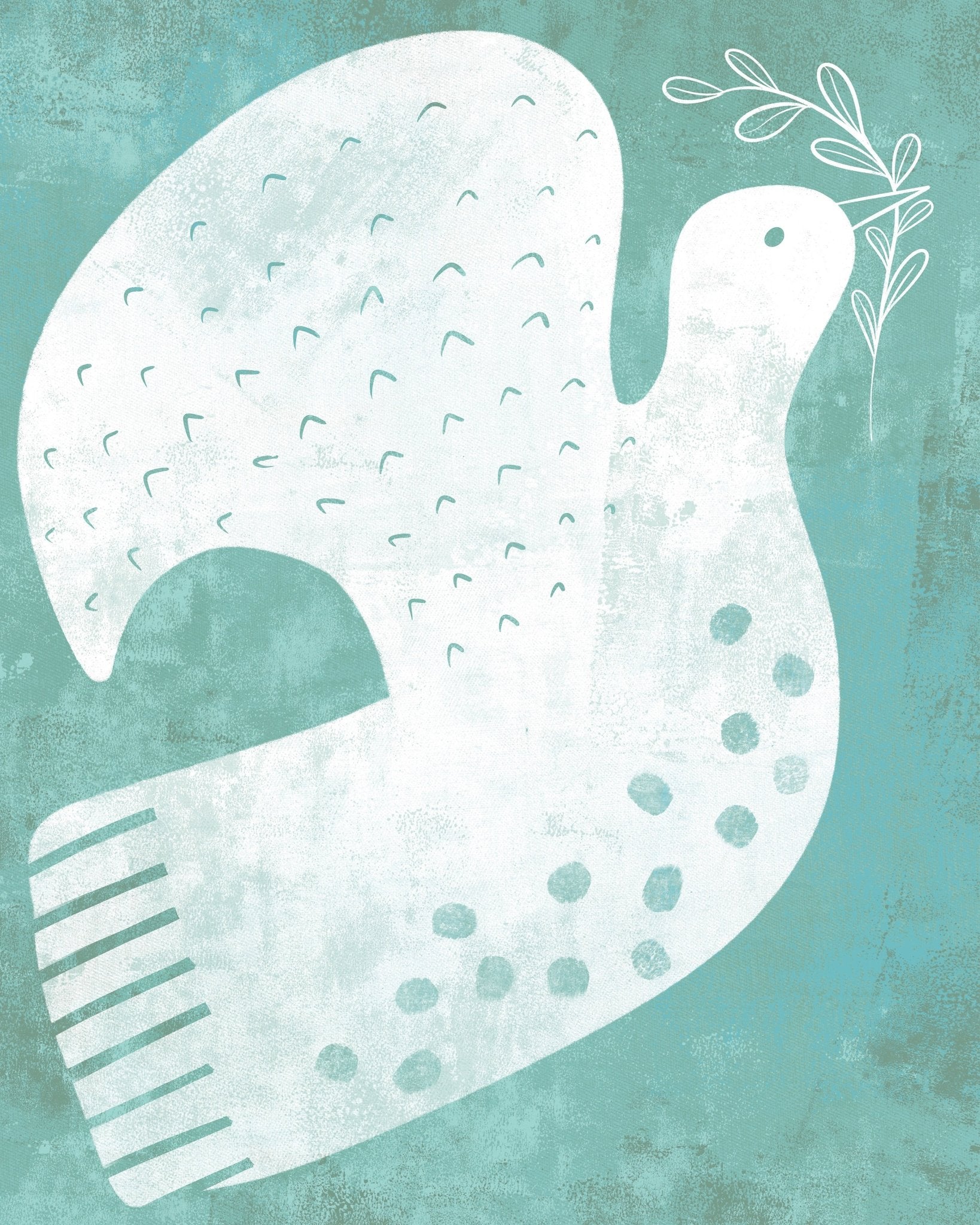 Peaceful White Dove