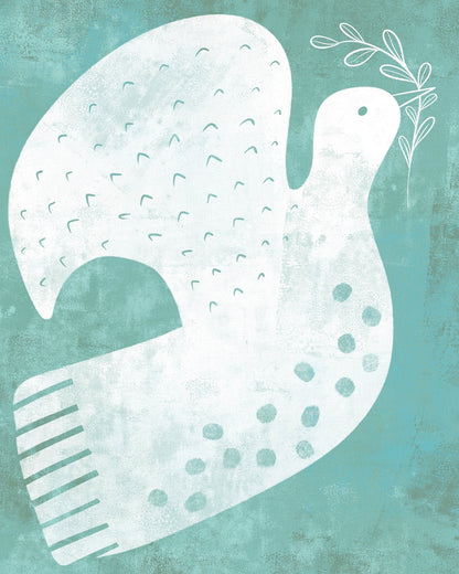 Peaceful White Dove