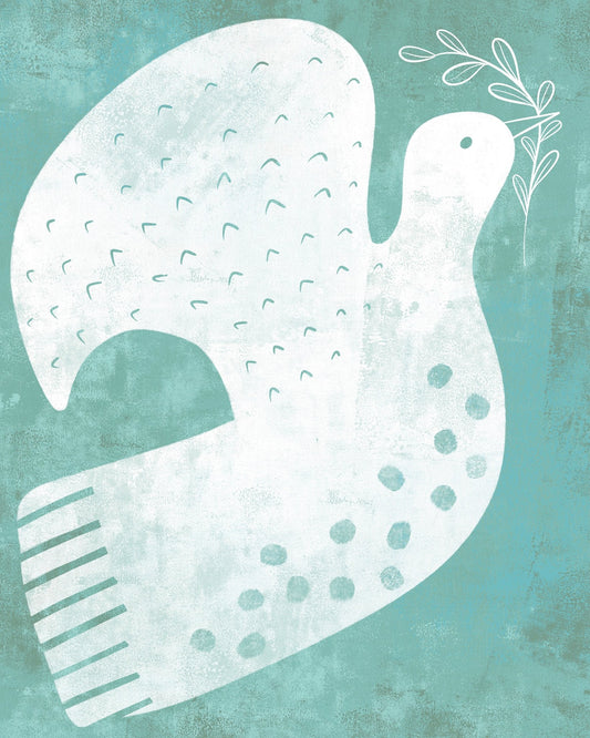 Peaceful White Dove