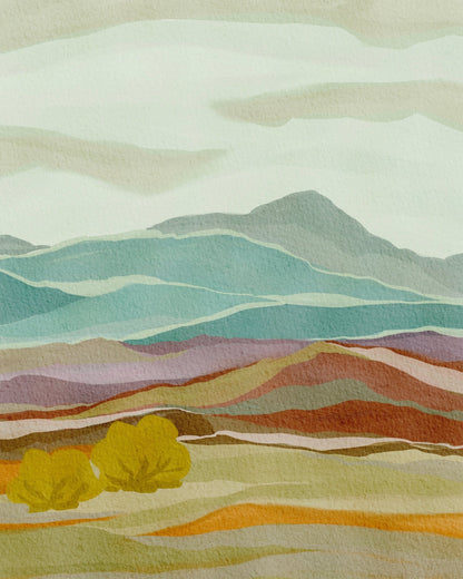 Pastel Mountain Layers