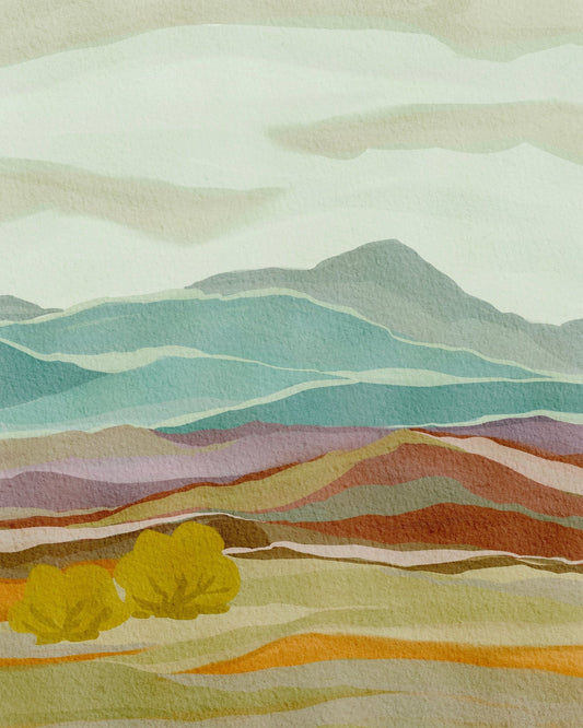 Pastel Mountain Layers
