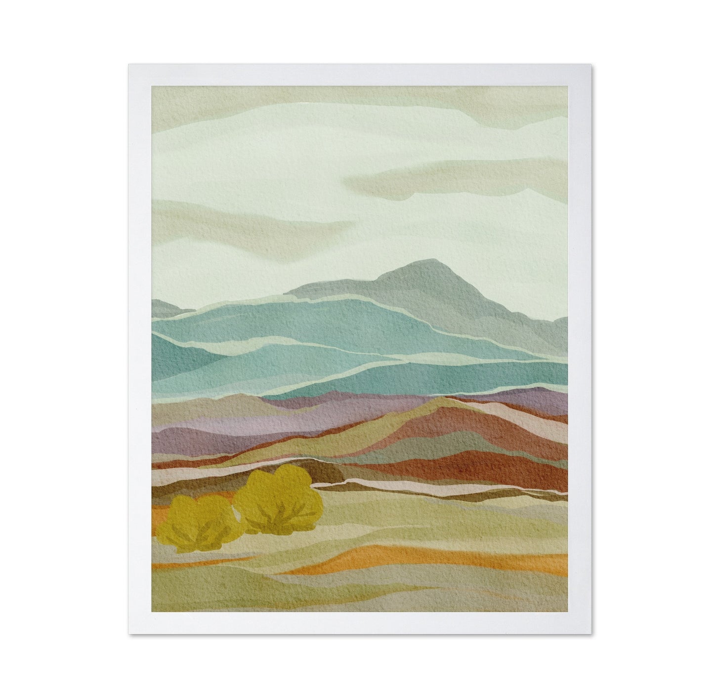 Pastel Mountain Layers