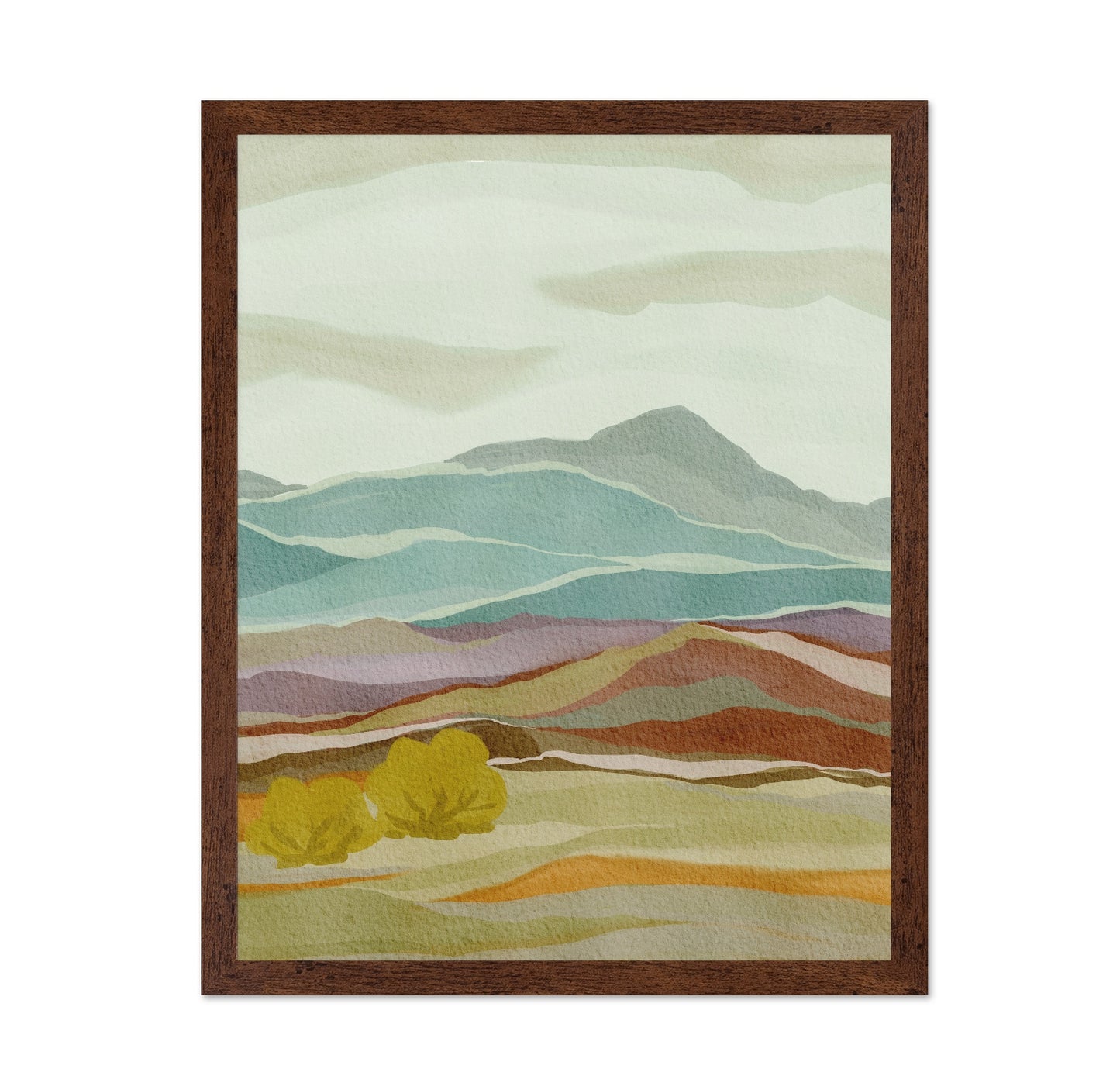 Pastel Mountain Layers