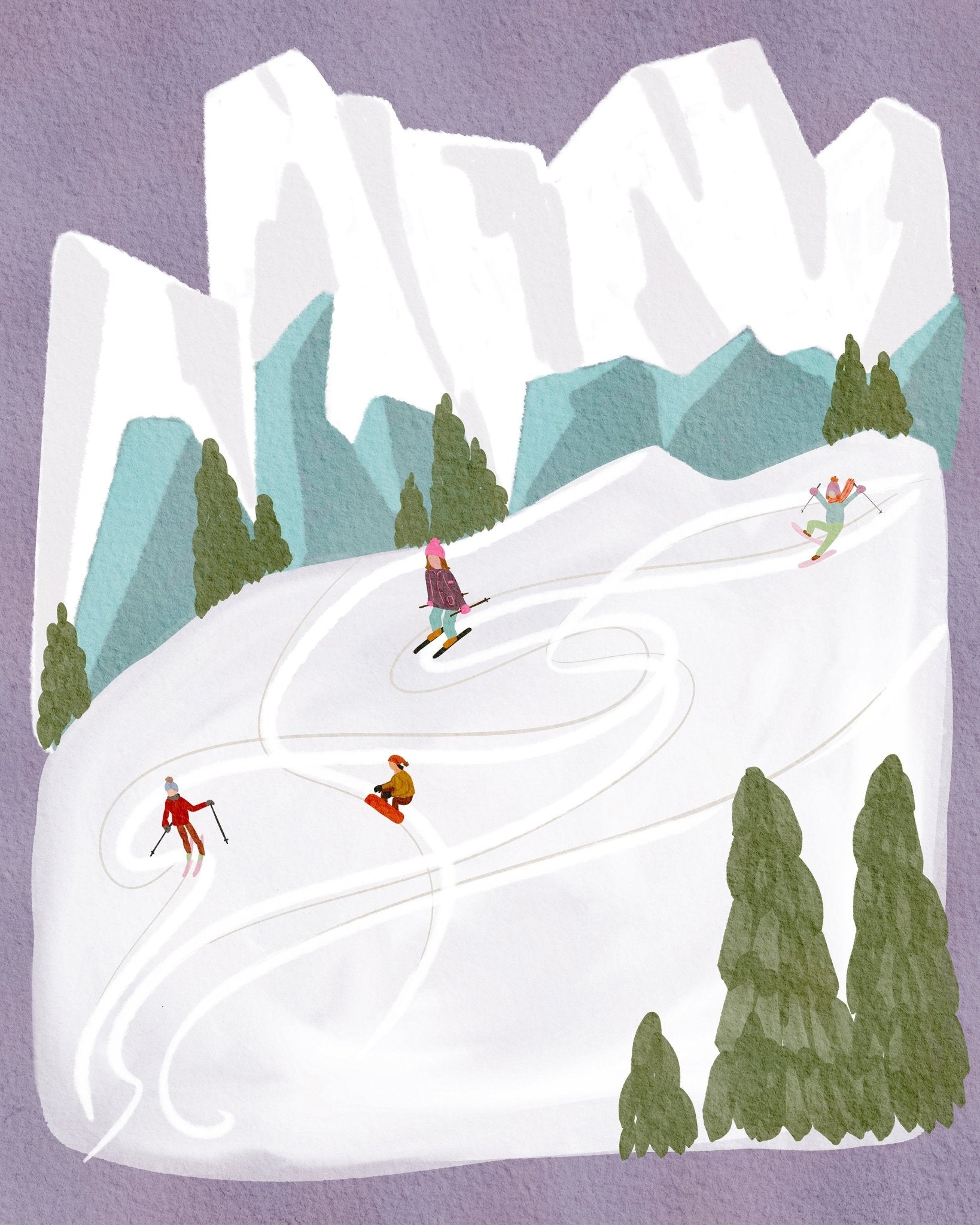Skiing In Mountains