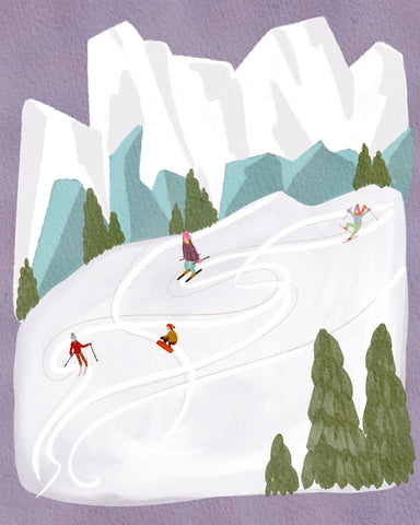 Skiing In Mountains