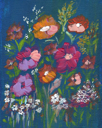 Midnight Floral Garden