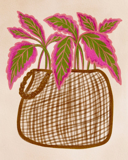 Pink Leaf Basket
