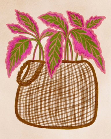 Pink Leaf Basket