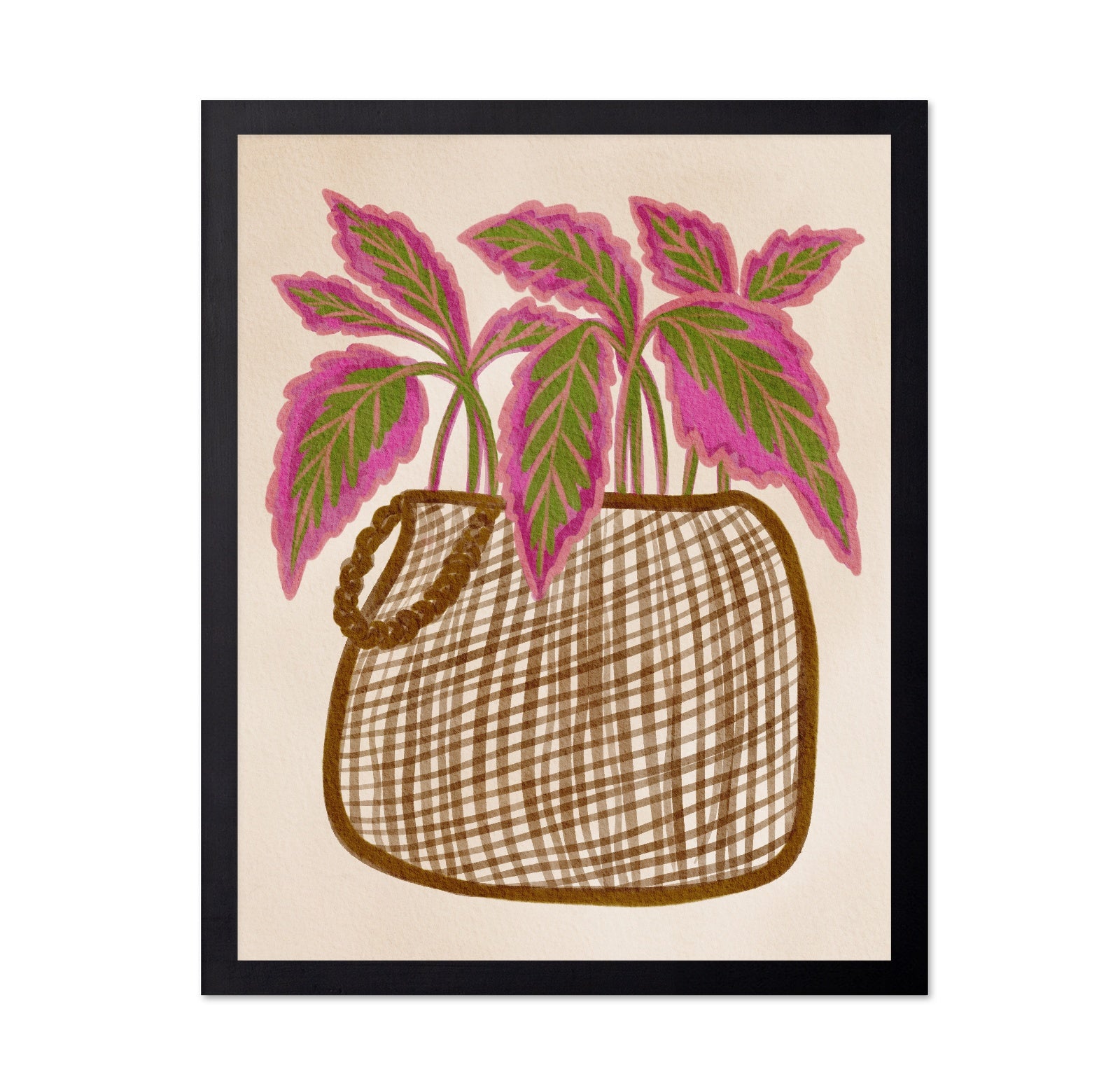 Pink Leaf Basket