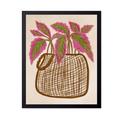 Pink Leaf Basket
