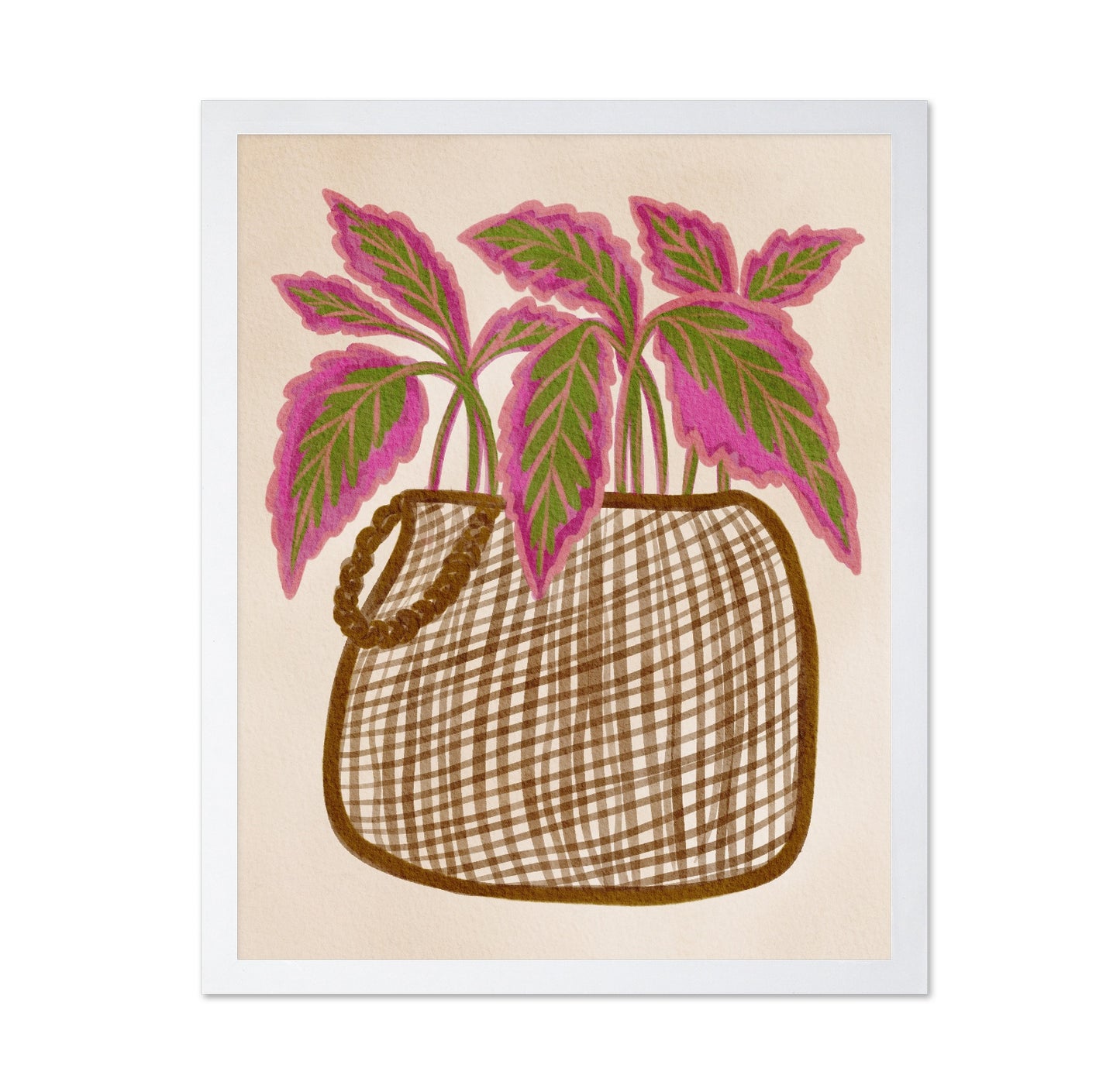 Pink Leaf Basket