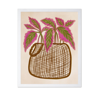 Pink Leaf Basket