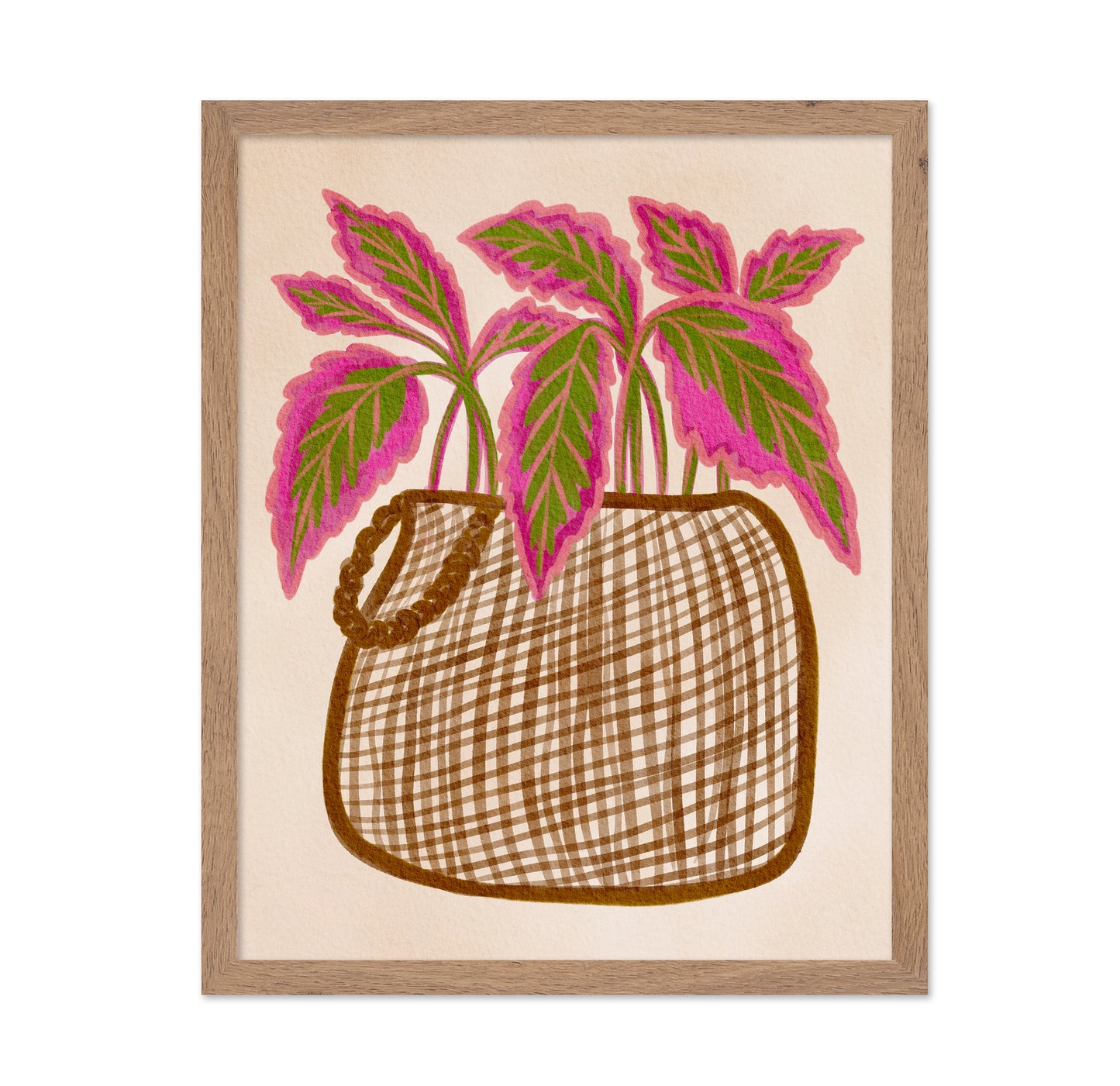 Pink Leaf Basket