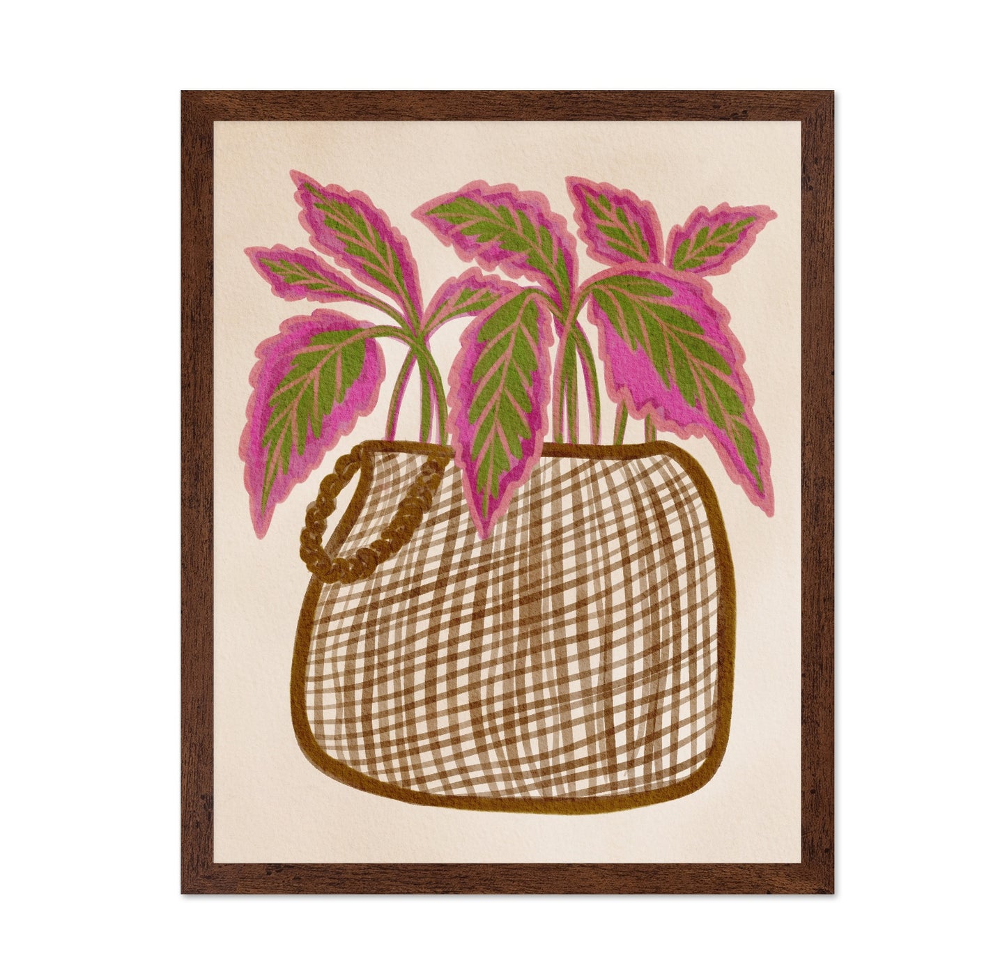 Pink Leaf Basket