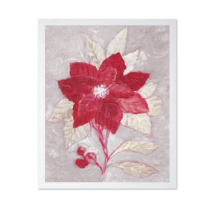 Red Poinsettia Bloom No1