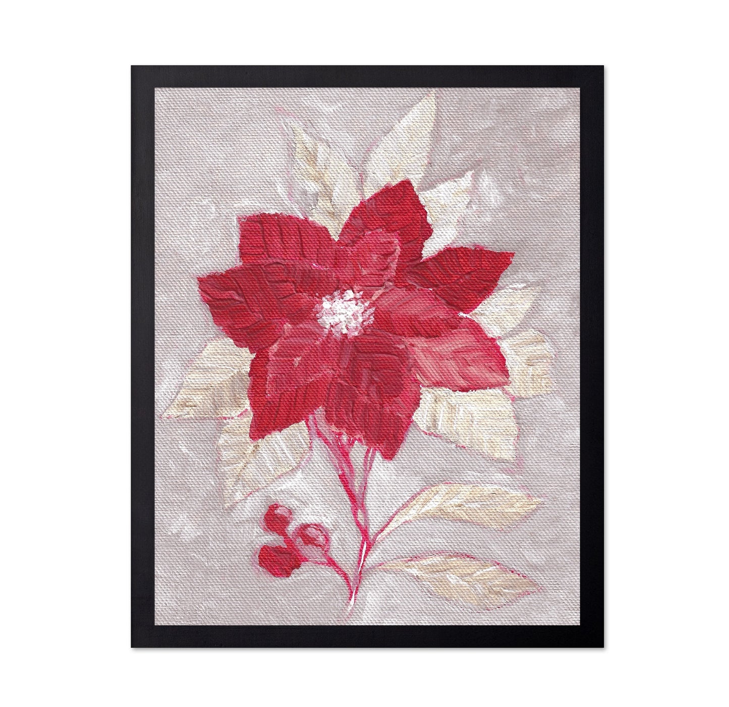 Red Poinsettia Bloom No1
