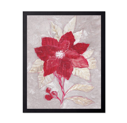 Red Poinsettia Bloom No1
