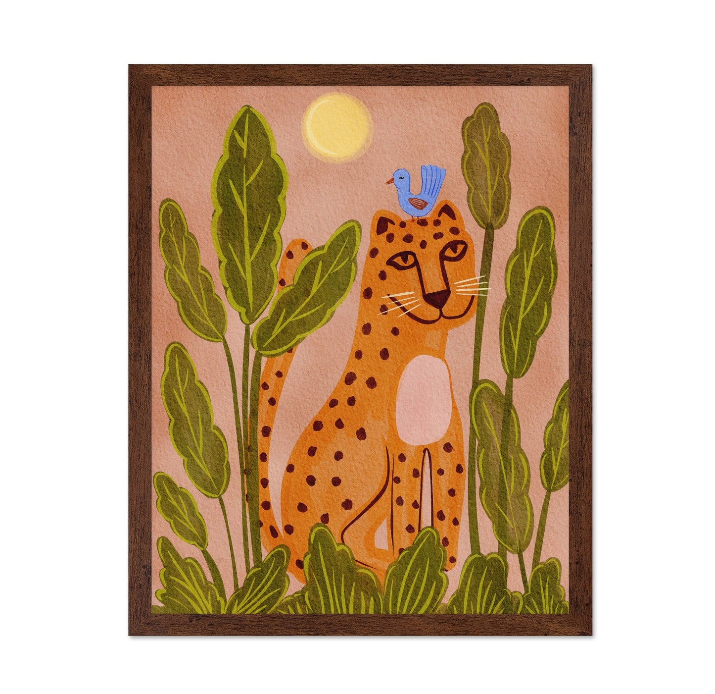 Leopard Bird Scene