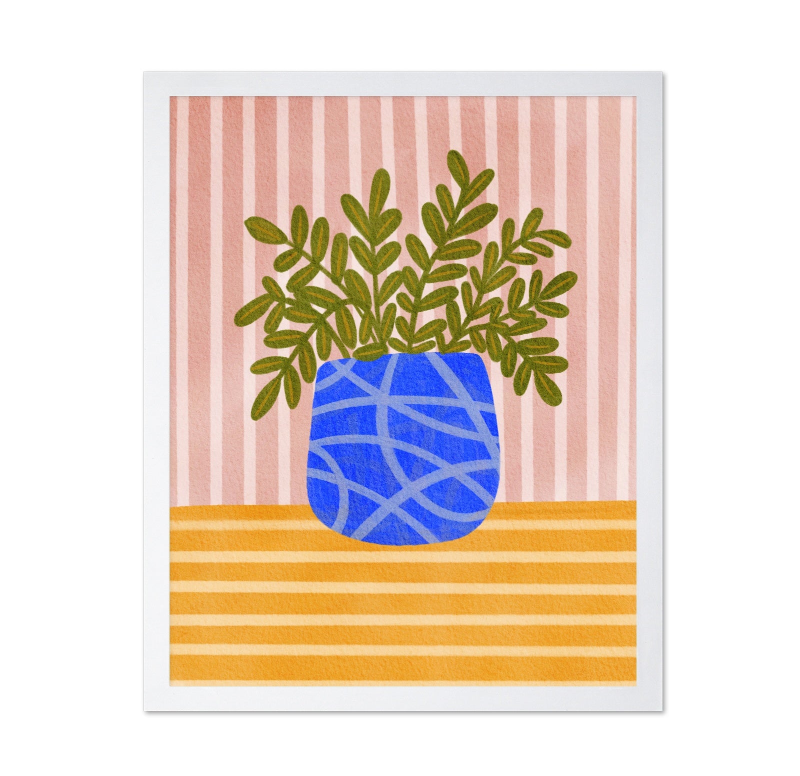 Blue Vase Plant