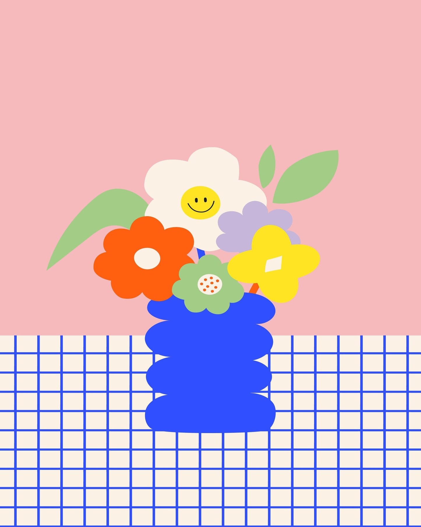 Smiley Flower Vase