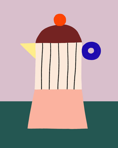 Abstract Coffee Pot
