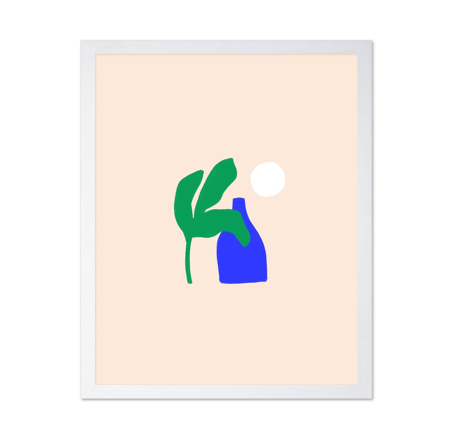 Blue Vase Leaves No2