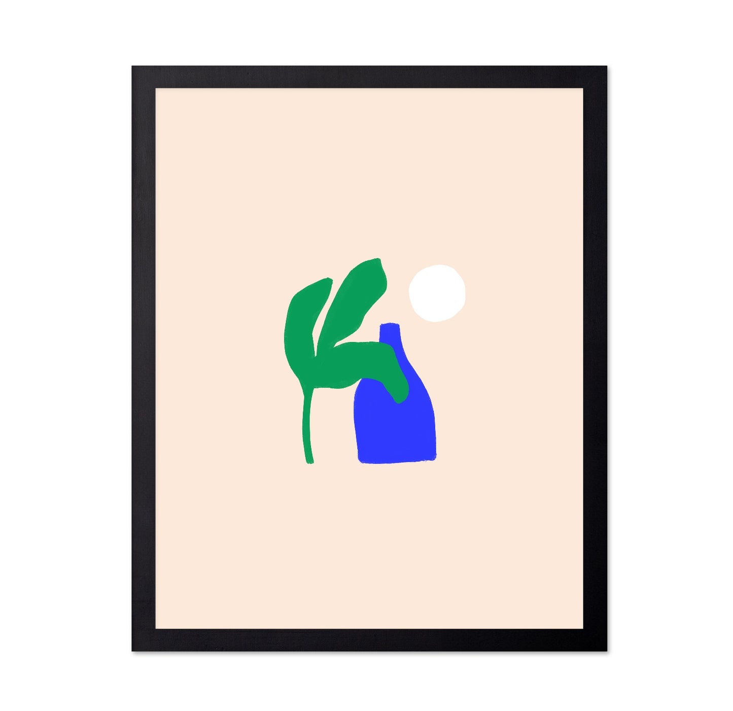 Blue Vase Leaves No2