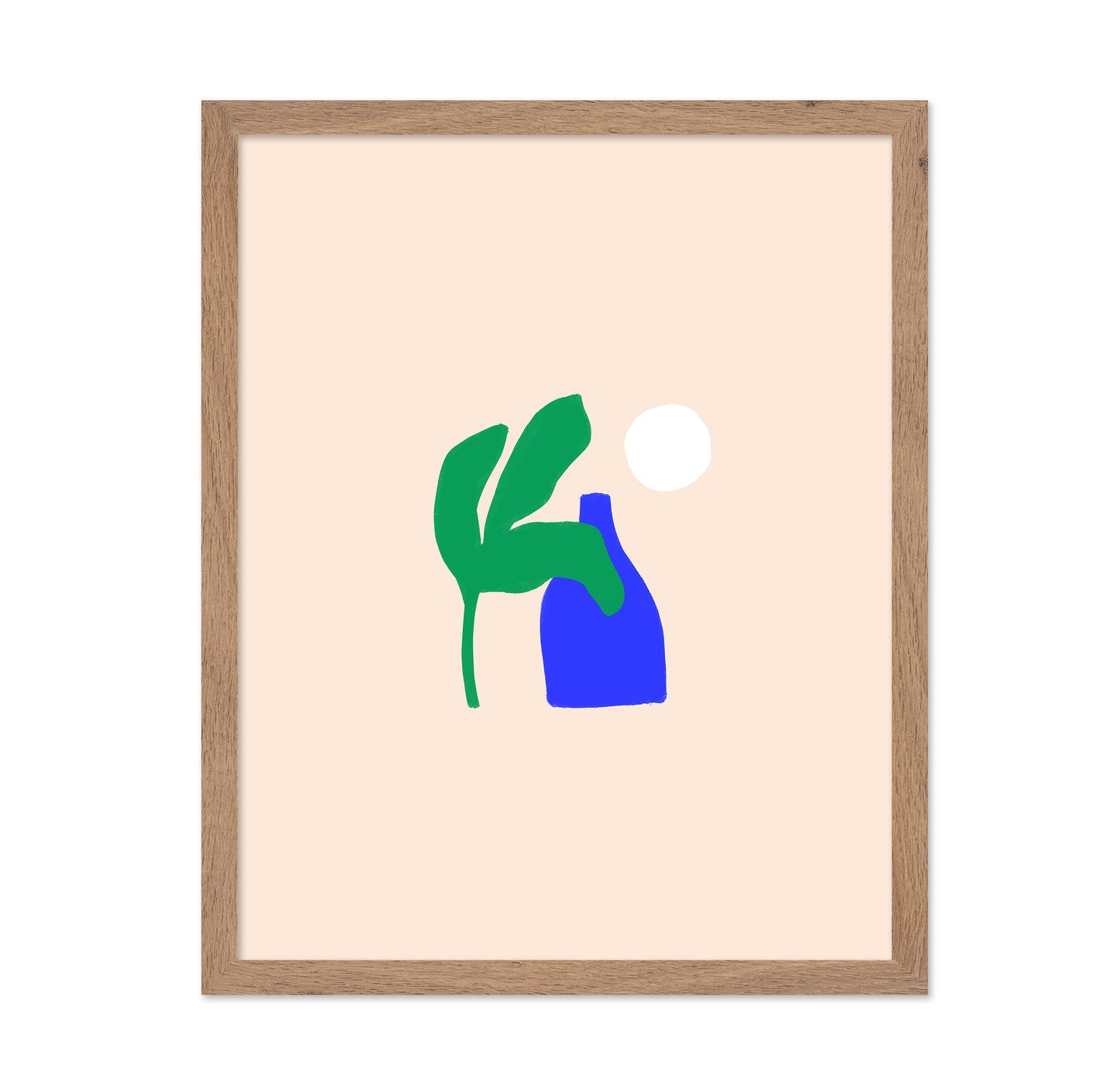 Blue Vase Leaves No2
