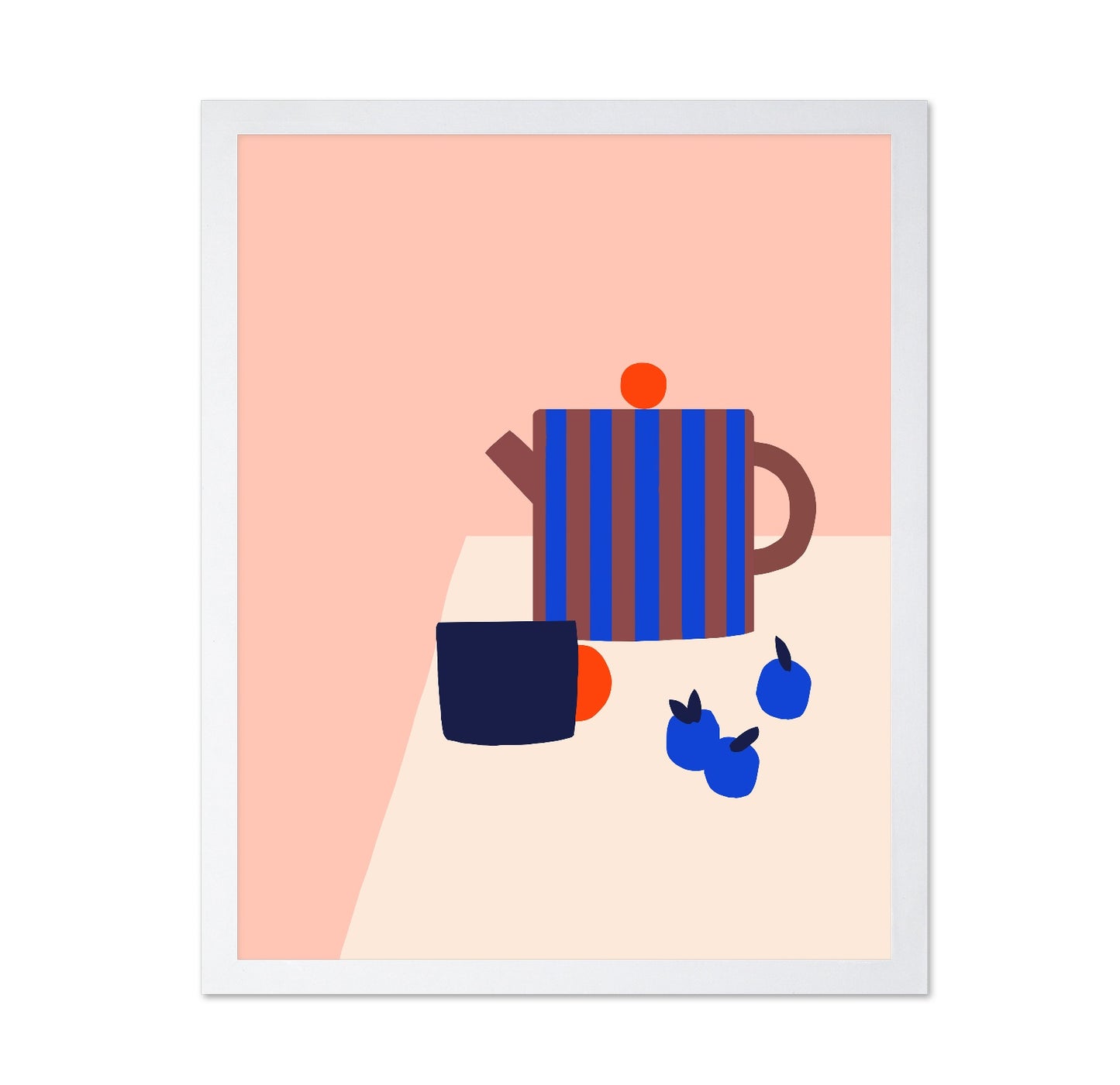Striped Teapot Still Life