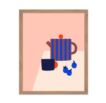 Striped Teapot Still Life