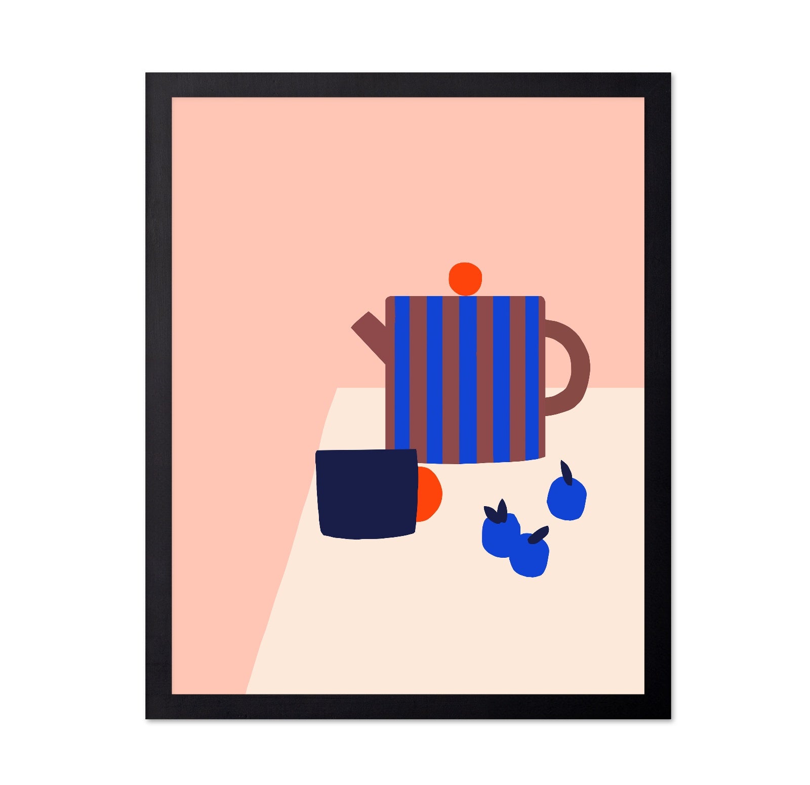 Striped Teapot Still Life
