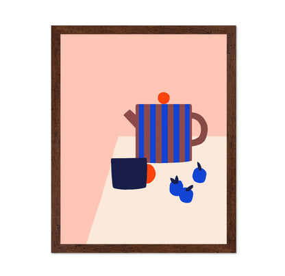 Striped Teapot Still Life