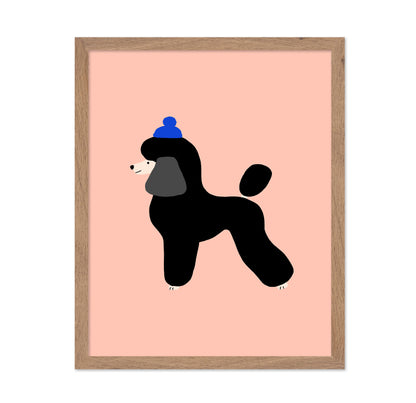 Poodle In Winter Hat