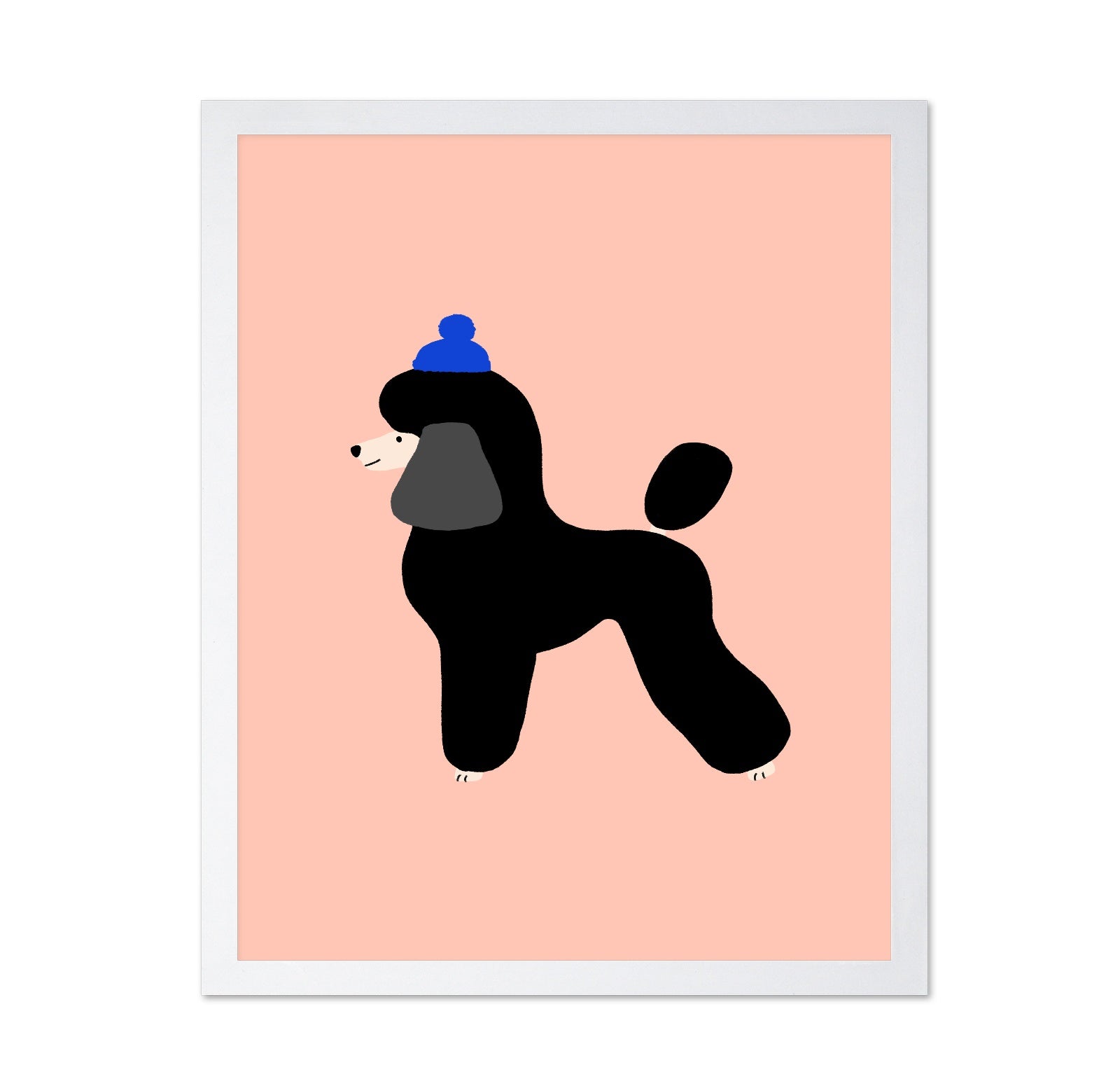 Poodle In Winter Hat