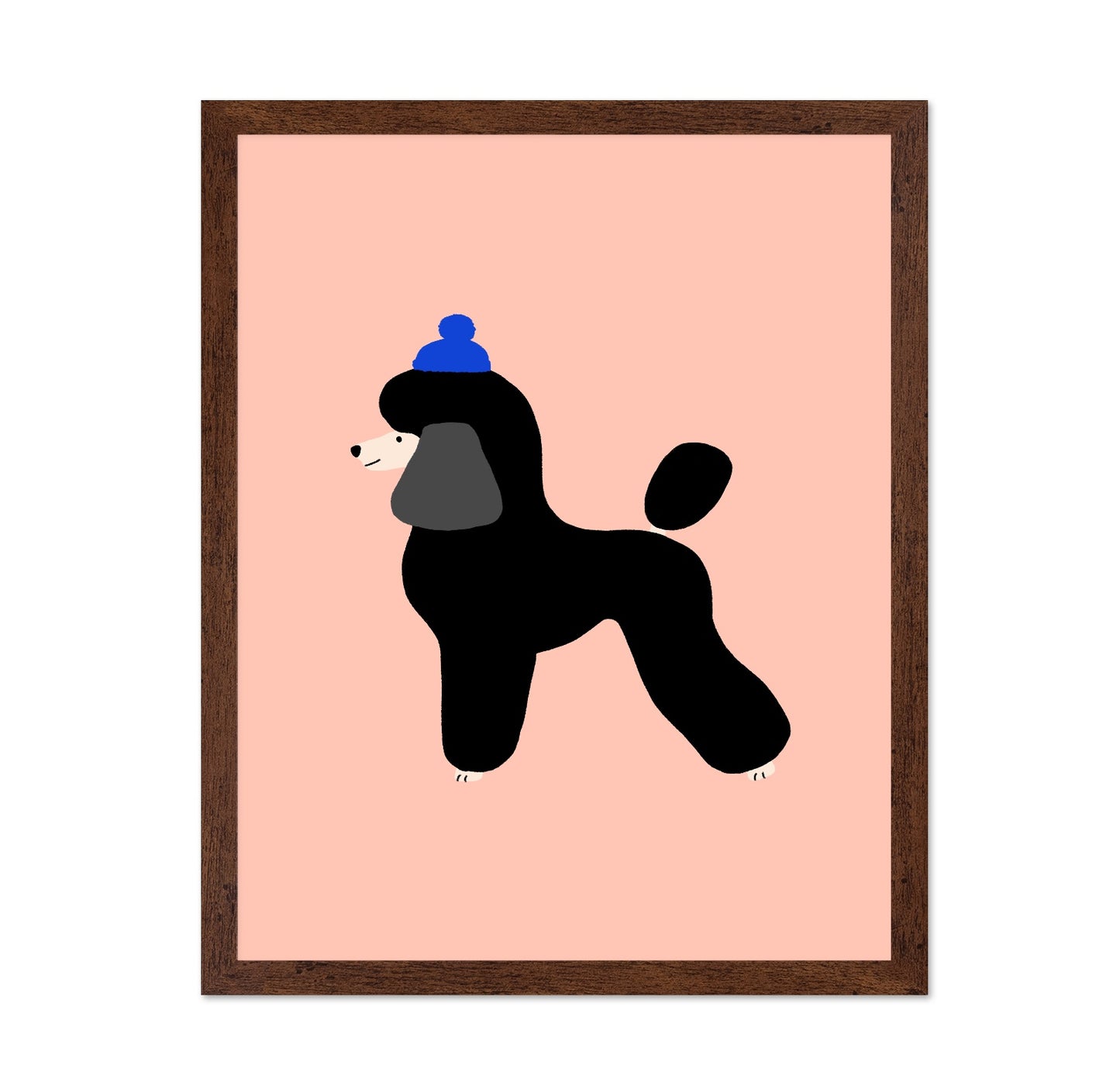 Poodle In Winter Hat