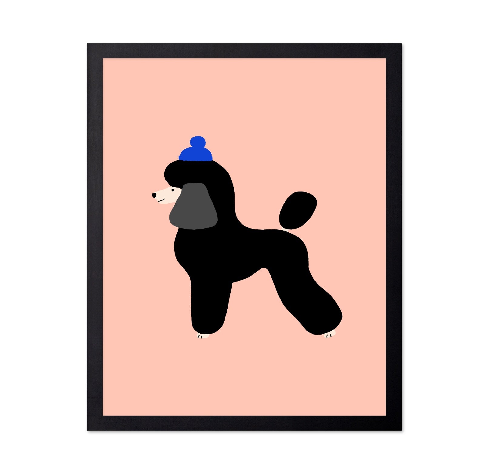 Poodle In Winter Hat
