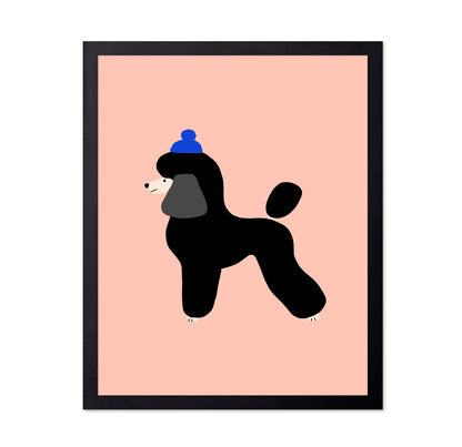 Poodle In Winter Hat