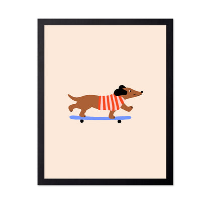 Skating Dachshund