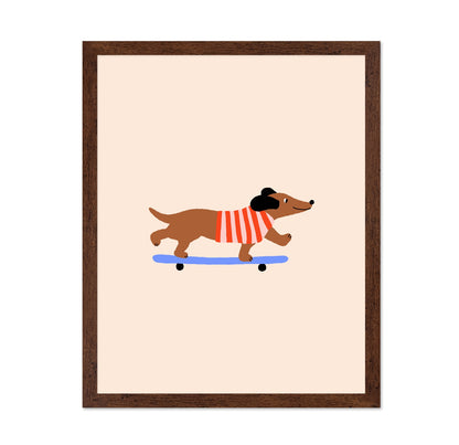Skating Dachshund