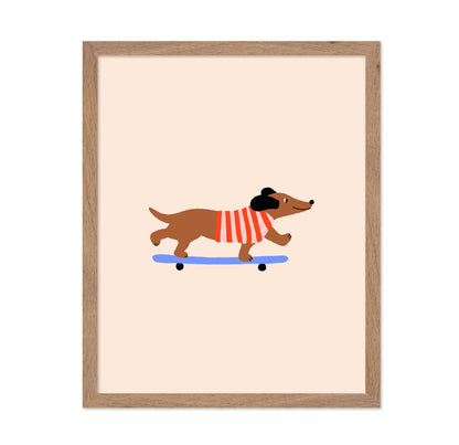Skating Dachshund