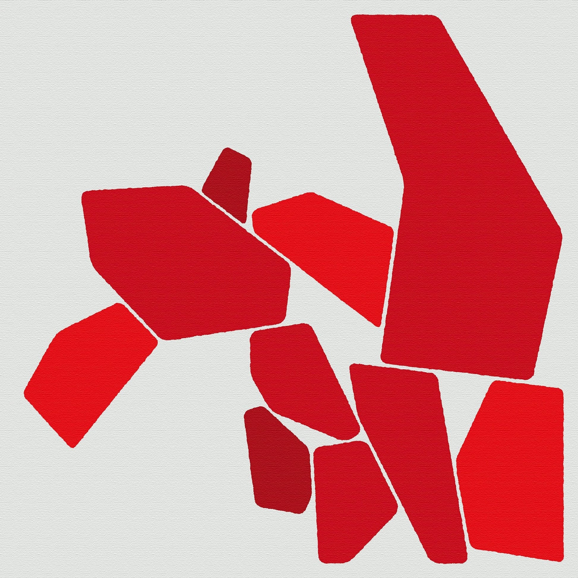 Red Geometric Balance No1