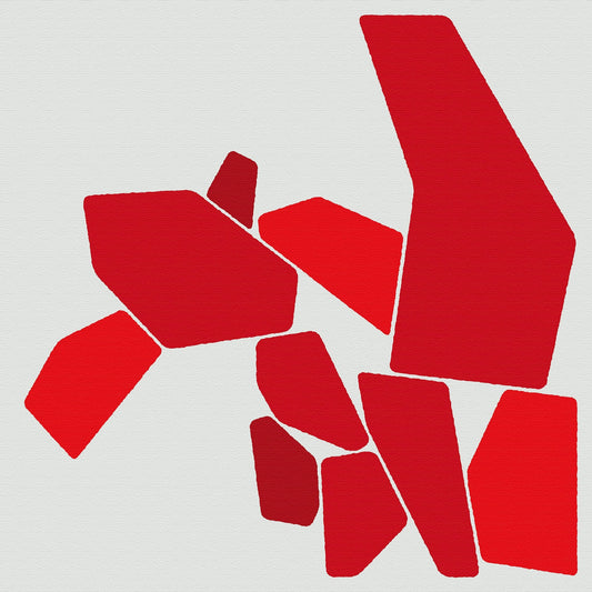 Red Geometric Balance No1