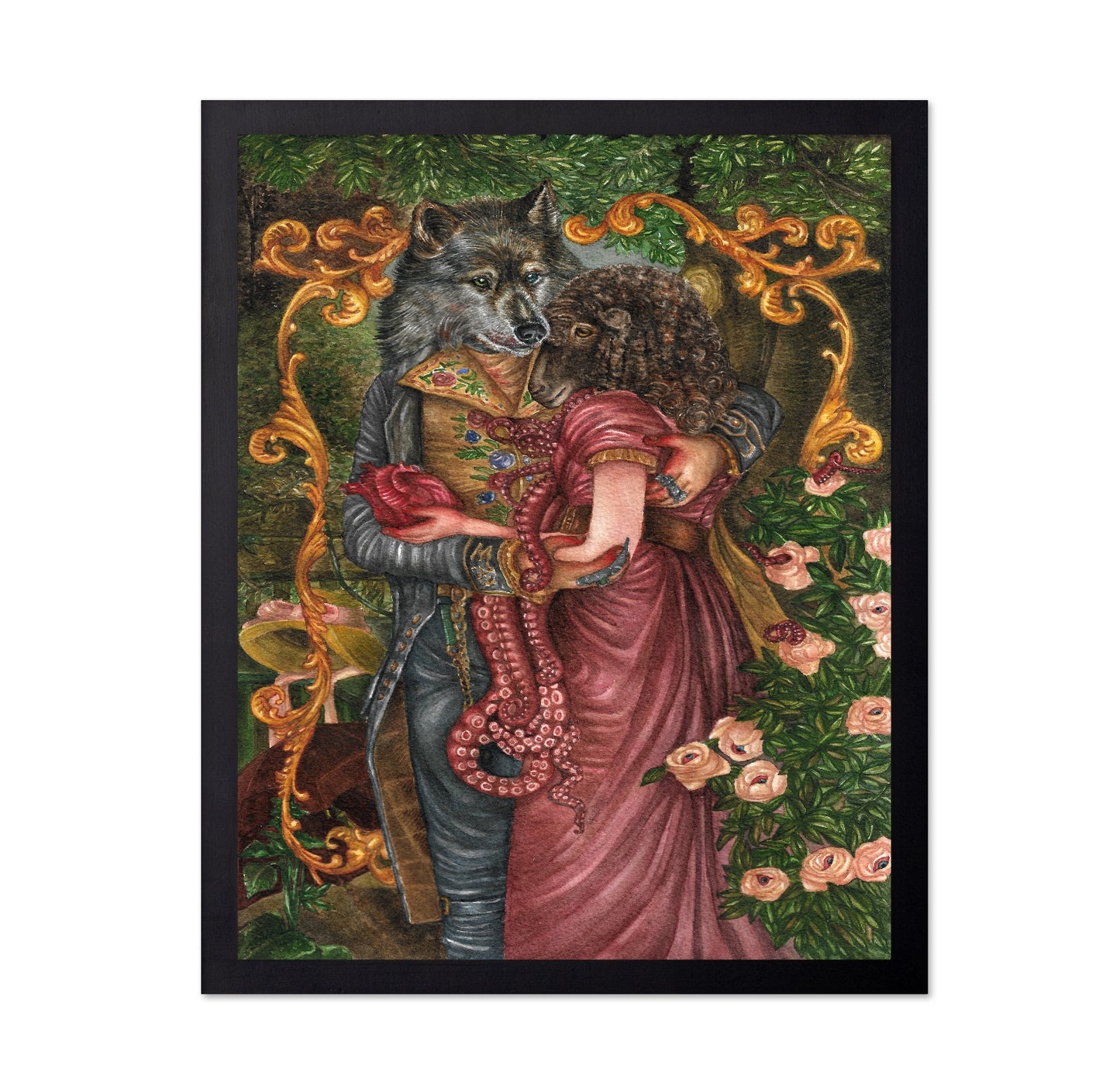 Wolf And Lamb Embrace