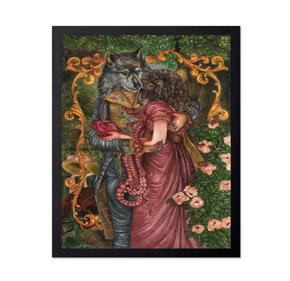 Wolf And Lamb Embrace