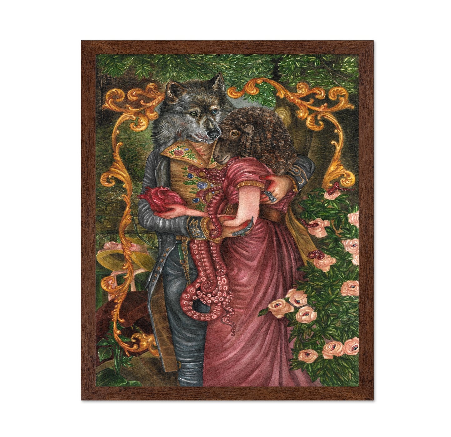 Wolf And Lamb Embrace