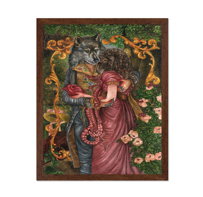 Wolf And Lamb Embrace